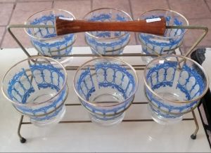 Vasos Licoreros Con Estructura Metálica Precio 200